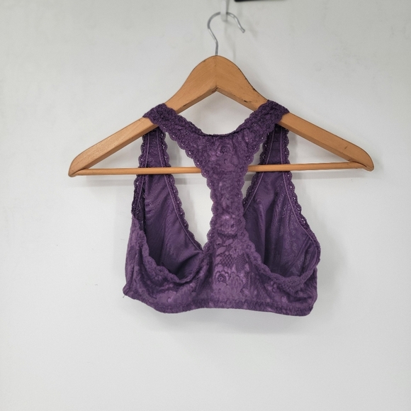 Cosabella Never Say Never Racerback Bralette Size Medium Zaadi Purple Lace - Picture 7 of 12